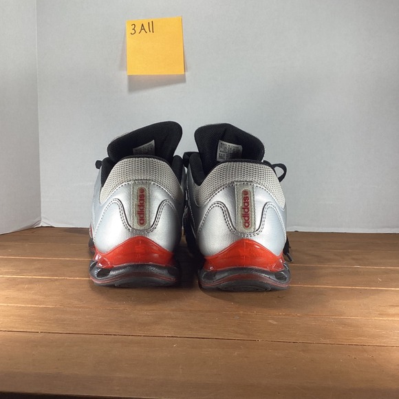 Adidas Climacool Ride Running Shoes Silver Black Red Mens Size 8.5 - Picture 6 of 8